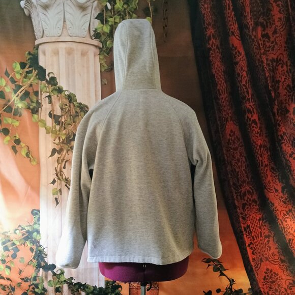 VGUC: Weather Tamer Sze. XL White & Grey Reversable Windbreaker With Hood - Picture 6 of 6